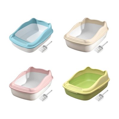 Katzentoilette Toilette halbgeschlossen vielseitig große Kapazität 22x15x7,8 Zoll