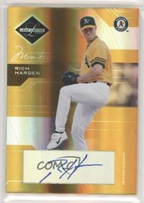 2005 Leaf Limited Monikers Gold 2/25 Rich Harden #67 Auto r7d