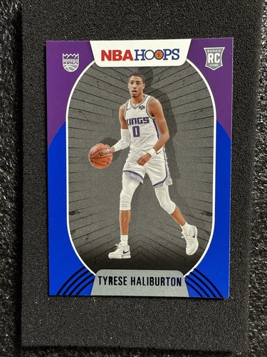 2020 Panini NBA Hoops Purple/Blue  #238 Tyrese Haliburton RC Sacramento Kings SP