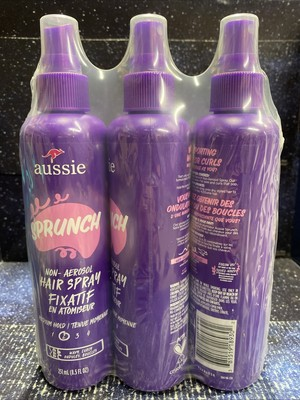 #ad 3 Pack Aussie SPRUNCH Non Aerosol Hair Spray for Curly or Wavy Hair 8.5oz Ea $17.88