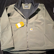 Carhartt Rugged Flex Men s Full-Zip Softshell Jacket Green L Stand-Up