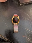 Timex Mens Digital Vintage Watch 1970s Rare Red Led Face New Battery Good Gold