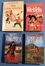 Lot Of 4 Historical Fiction Paperback Books: Wilder, Jakes, Sarabande, Johnstone