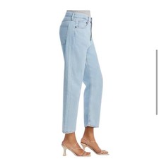 Agolde Parker Straight Mid Rise Cropped Jeans in Pivot Rigid Cotton SZ 31
