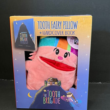 The Tooth Brigade Tooth Fairy Pillow Hardcover Book Set, Ollie Pink Plush