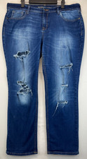 Old Navy Jeans - Womens Size 14 - Blue - Boyfriend Straight - Distressed 3999 