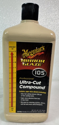 Meguiar s Mirror Glaze M105 Ultra-Cut Compound, Car Rubbing Compound 32 Oz 