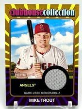 Mike Trout -2024 Topps Heritage - Clubhouse Collection Relics #CCR-MT - Gold /99