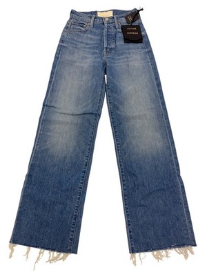 MOTHER Superior The Rambler Ankle Fray Jeans Light Chambray Women's
