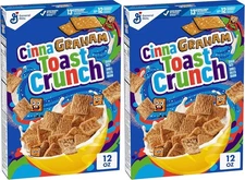 (Free Duty Tax) Cinnagraham Toast Crunch Breakfast Cereal, Whole Grain, 12 o