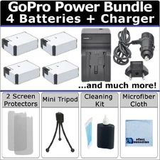 GoPro HERO3 4‑Battery & Charger Set Spare Li‑Ion AHDBT‑301/302