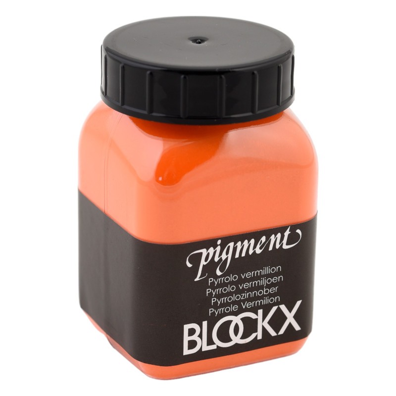 Pigment pyrrolo vermillon Blockx 61 pour illuminer vos toiles d'atelier