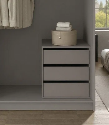 COMPOSAD SRL CASSETTIERA INTERNA PER ARMADIO 3 CASSETTI CM 58 GRIGIA