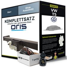 Für VW T5 Pritsche,Fahrgestell Anhängerkupplung starr +eSatz 7pol 2009-2015 AHK