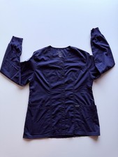 Cherokee Scrubs Workwear Revolution Snap Front Warm Up Jacket Navy Blue M Aurora