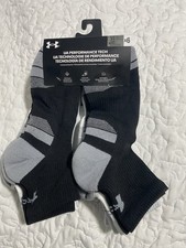 Under Armour 1386245 Unisex UA Performance Tech Low Cut Socks 6-Pack  SZ L