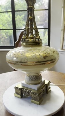RARE Vintage Carl Falkenstein Lamp Hollywood Regency MCM Brass