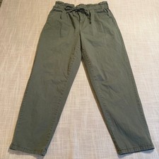 Vero Moda Green Paperbag Waist Ankle Pants Wo...
