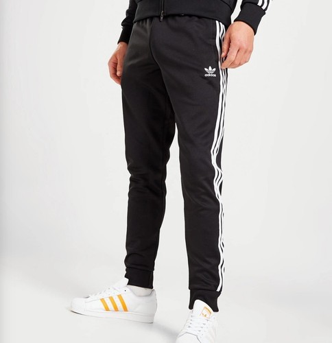 adidas Originals Men's Adi SST Track 3-Stripes Joggers Black Size Small GF0210 - Picture 3 of 10