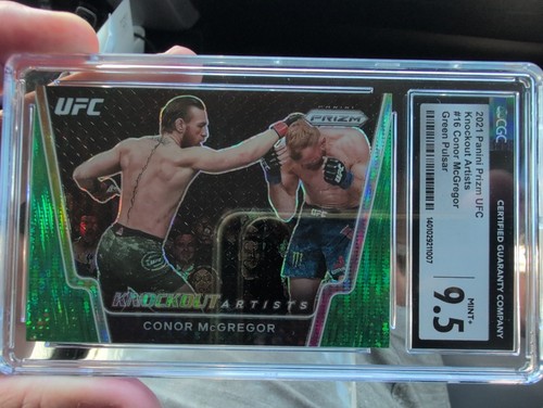Conor mcGregor Prizm UFC Knockout Artists Prizms Green Pulsar 20/25 CGC 9.5