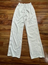 Alo Yoga Women's Courtside Tearaway Snap Sweatpants, Off White, Size XS