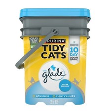 Purina Tidy Cats Clumping Litter Glade Clear Springs Deodorizing Low Dust, 35 lb