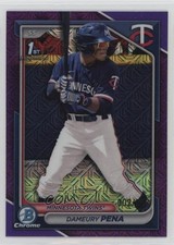 2024 Bowman Chrome Prospects Mega Box Purple Mojo Refractor Dameury Pena 13rv