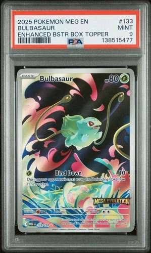 2025 POKEMON MEG EN-MEGA EVOLUTION ILLUSTRATION RARE #133 BULBASAUR PSA 9