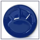 BAUER POTTERY   12" Plain Ware Gril1 Plate, Cobalt Blue, c1932, Excellent