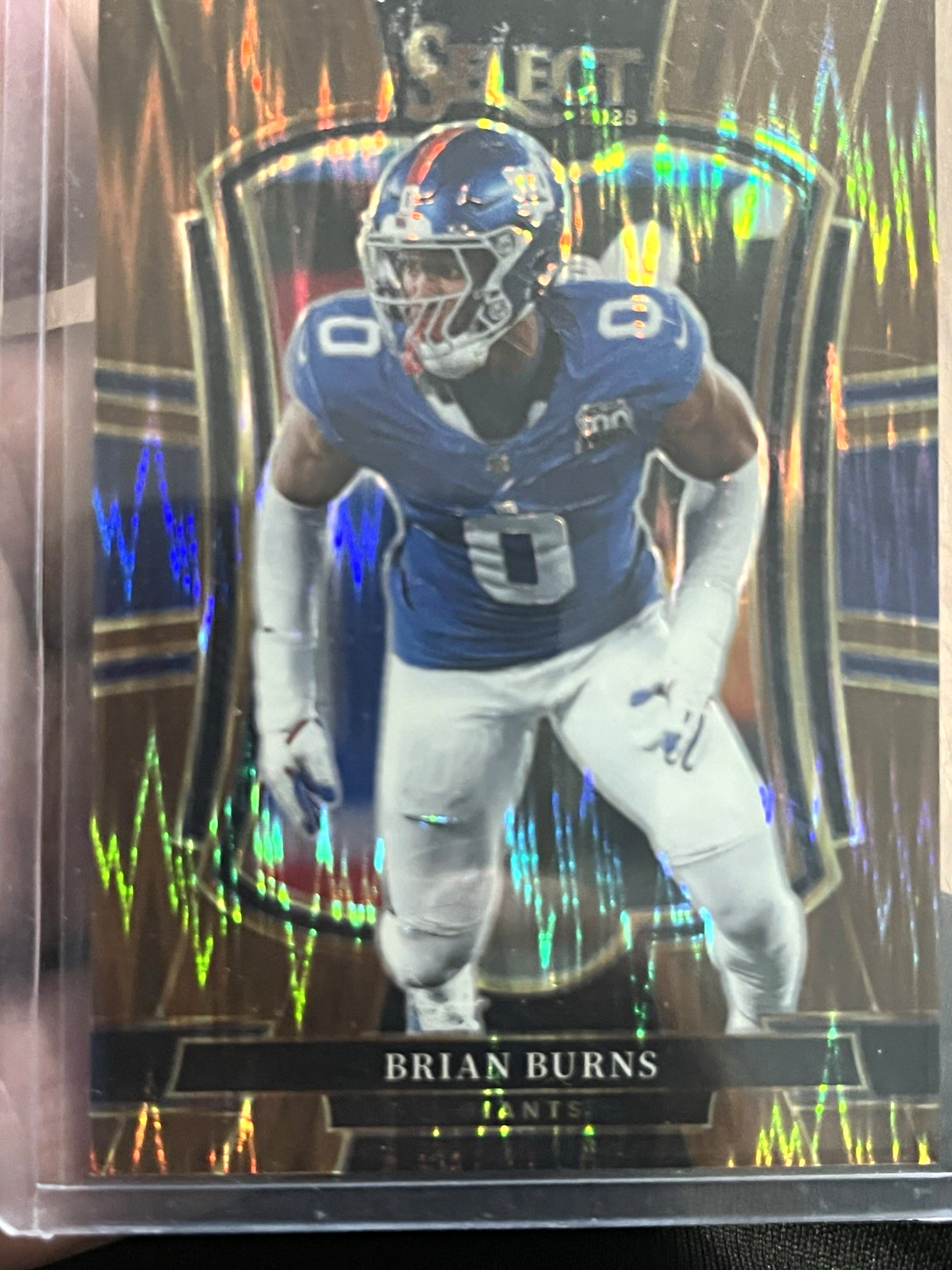 Panini 2025 Select Football Brian Burns Giants Premier Level Prizm #194 /99