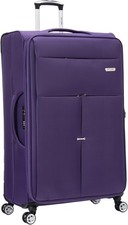 Skylark Suitcase Super Lightweight Luggage 20% Expandable 4 Wheels Soft Spinner