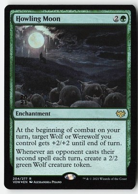 Howling Moon #204 (Foil) (LP) Crimson Vow VOW Magic MTG