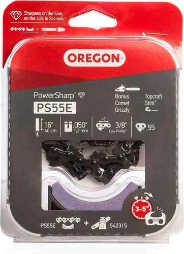 OREGON POWERSHARP PS55E SAW CHAIN & SHARPENING STONE Power Sharp 55 drive links
