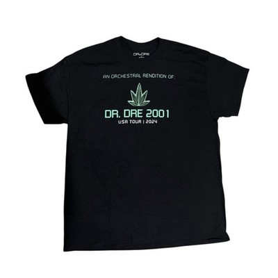 Dr. Dre Black Men's Orchestral Rendition Of Dr Dre 2001 Tour 2024 Shirt Size 2XL