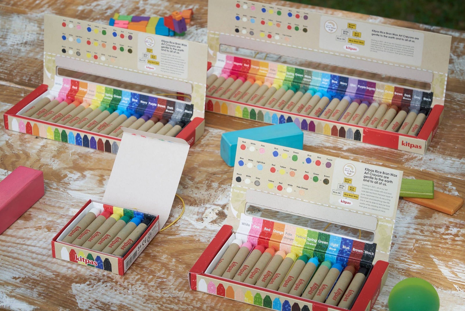 Kitpas Rice Bran Wax Crayons 6 Colours image 8