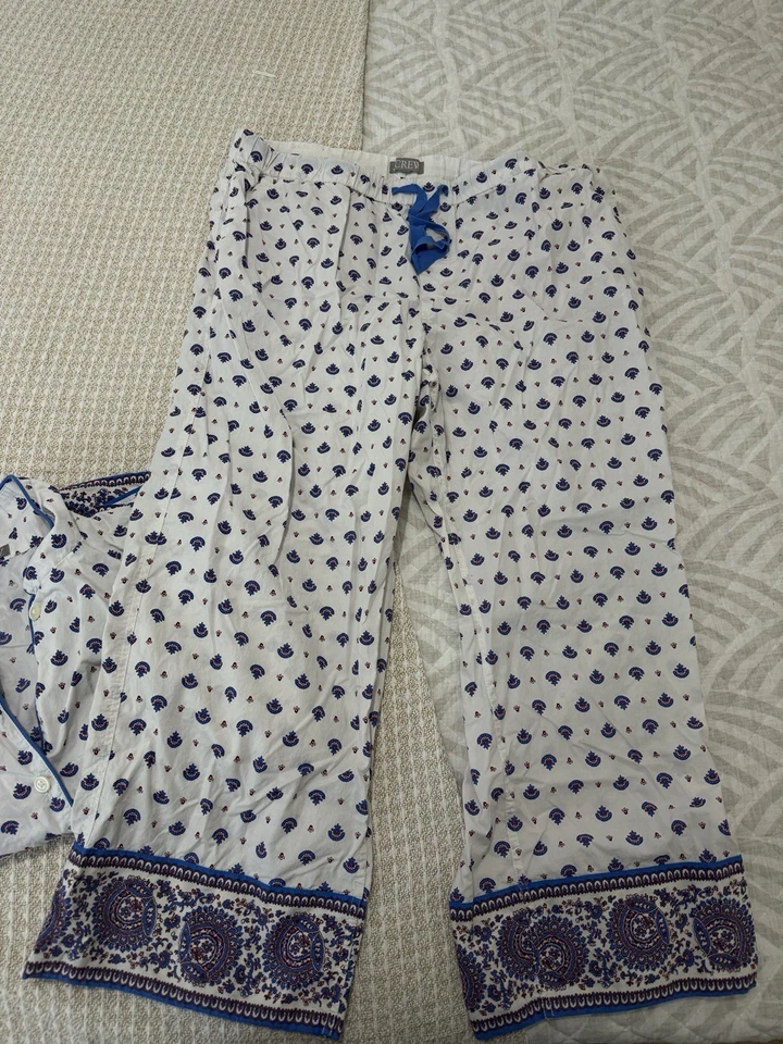 Juego de pijín grande de algodón a juego Jcrew para mujer Foto 3 de 4