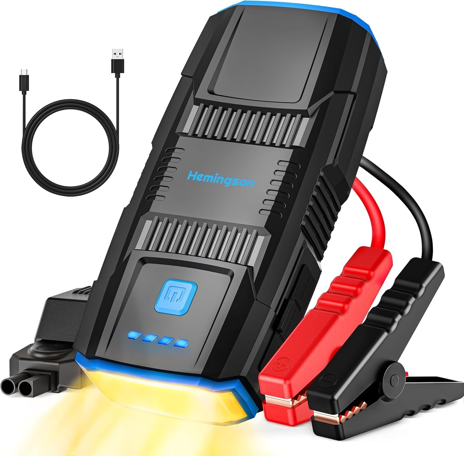 Compact 2000A Peak Car Jump Starter - Revive Gas & Diesel Engines Effortlessly thumbnail 3