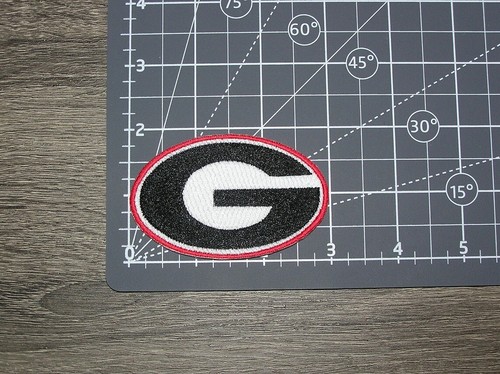University Georgia Bulldogs UGA College Embroidered Iron On Patch 3" x 1.75" - Picture 2 of 2