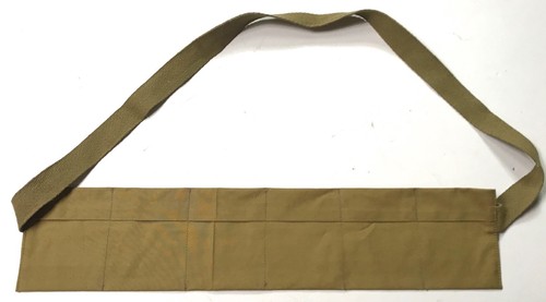 WWII US M1 GARAND RIFLE CANVAS AMMO BANDOLEER-KHAKI - 第 1/4 張圖片