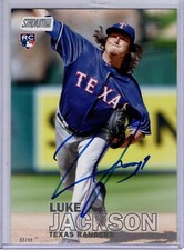 Luke Jackson 2016 Stadium Club #62 RC 5x7 #9/49 Signed Autograph Beckett Cert.