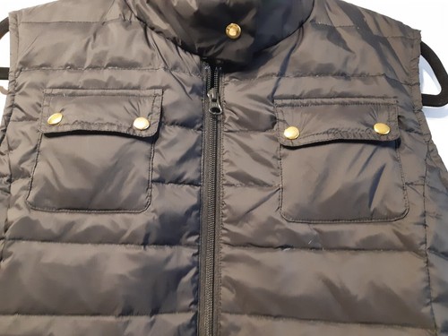 Line of Oslo Zipped Quilted Down-filled Black Vest Pocket Elasticated Waist S - Picture 4 of 15