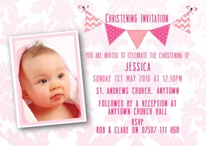 personalised photo bunting christening