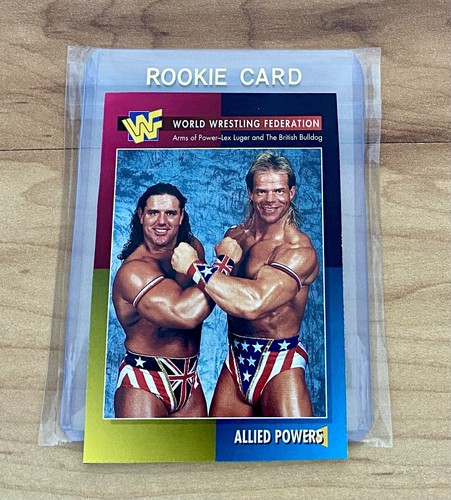 1995 WWF Magazine Cards #37 Lex Luger and British Bulldog Rookie Allied Powers