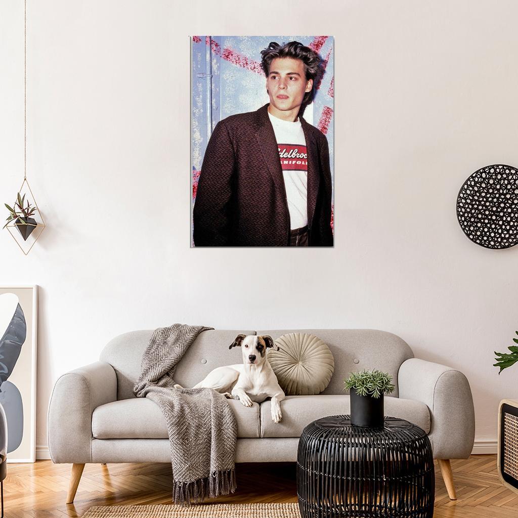 Poster Su Tela Johnny Depp – Decorazione Da Parete 30x45 Cm, Stampa Di Alta Qualità, Resistente Ai Raggi UV, Con O Senza Cornice