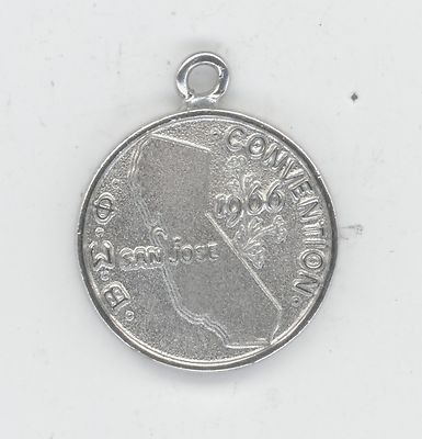 VITA SCIENTIA AMICITIA 1966 SAN JOSE CONVENTION CHARM PENDANT 0029B