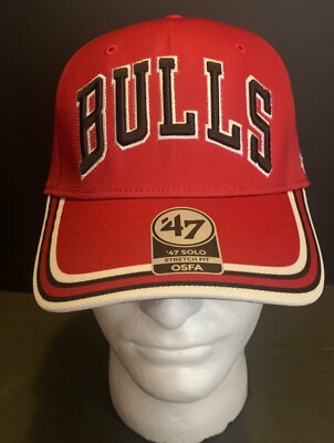 Chicago Bulls 47 Brand Jersey Hat Stretch Fit One Size Red Rare