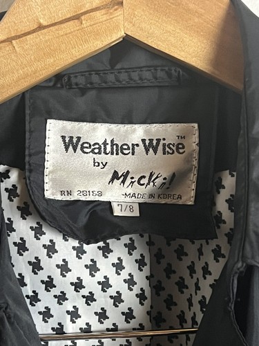 Weather Wise By Micki! Trench Rain Coat Black Belted Vitntage Jacket Women’s 7/8 - 第 2/8 張圖片