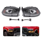 For 2013-2018 Dodge Ram 1500/2500/3500 Factory Projector Headlights w/ LED DRL