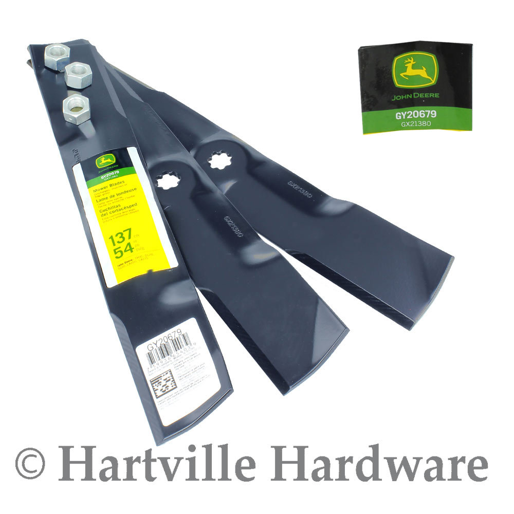 John Deere Original Equipment 3 Mower Blades Kit #GY20679