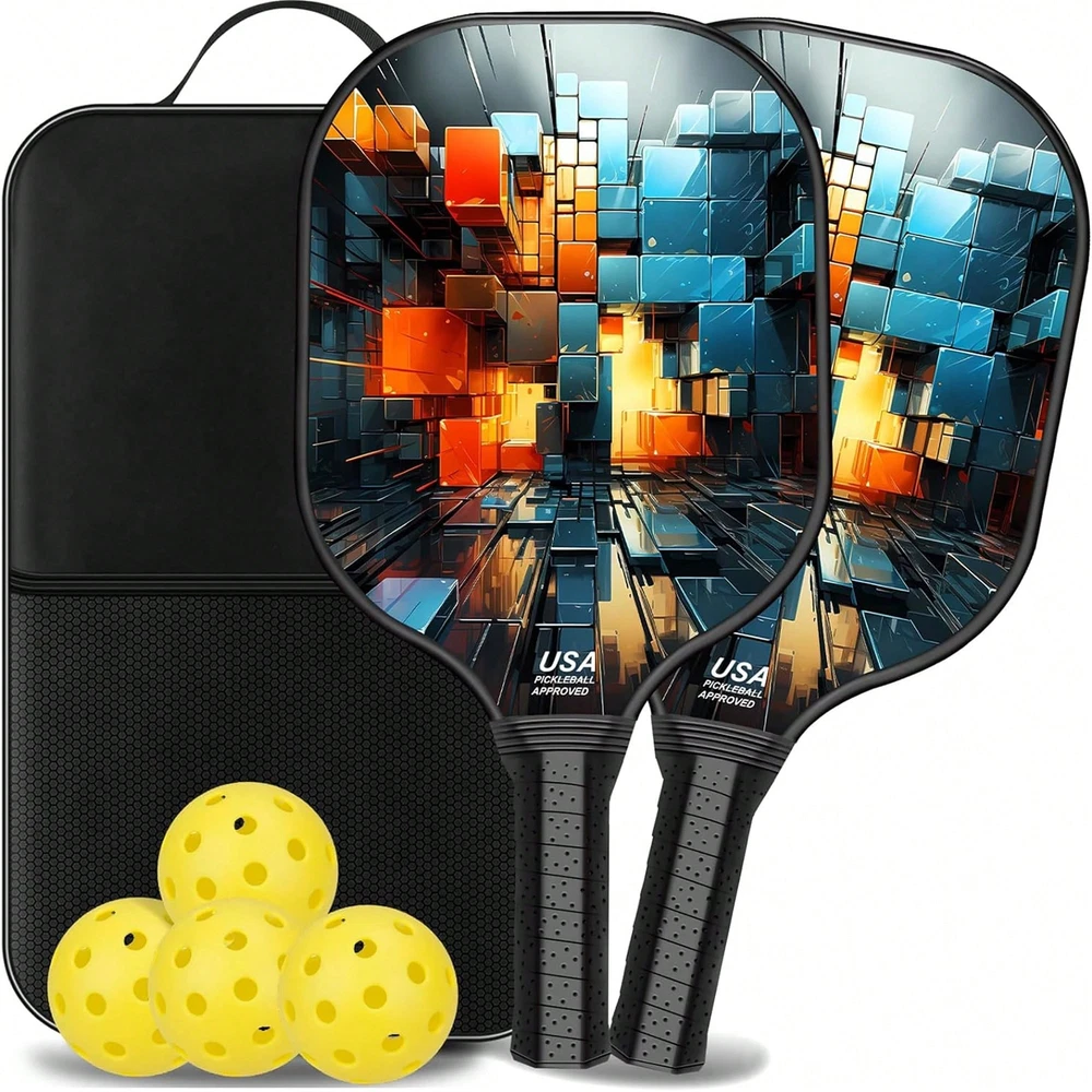 Pickleball racquet Set 2 99.9% T300 carbon fiber USAPA approved pickle racquet